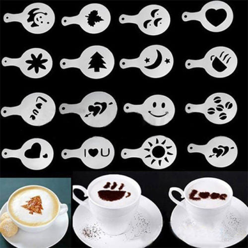 Coffee Milk Cake Cupcake Stencil Template