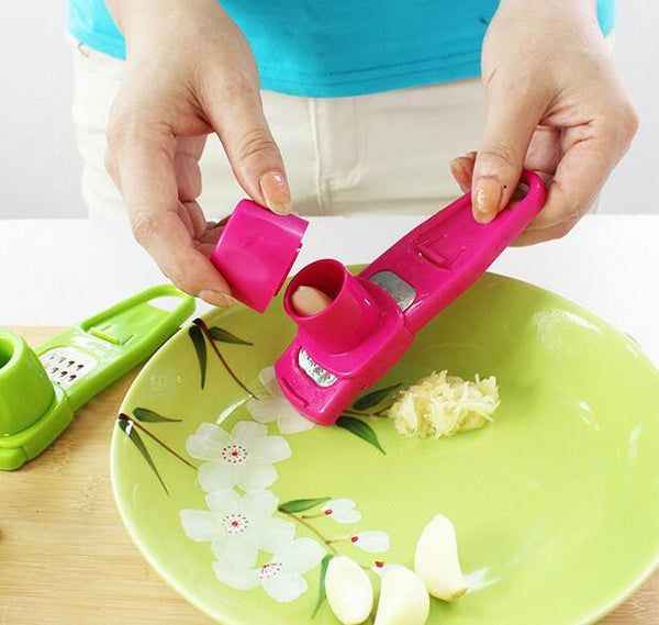 Stainless Steel Garlic Presse Vegetable Grater Cutter