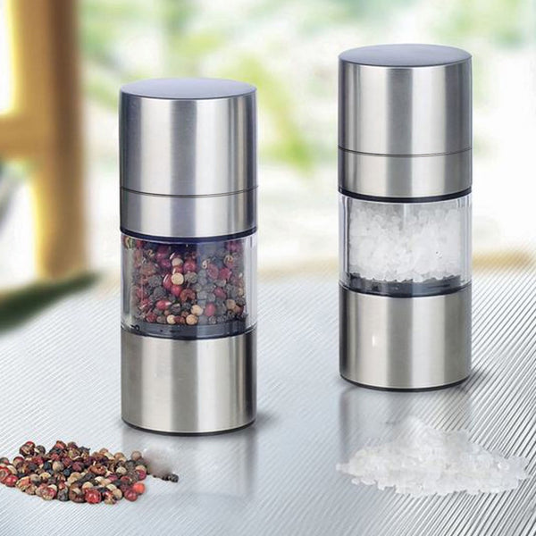 Stainless Steel Manual Salt Pepper Mill Grinder Portable