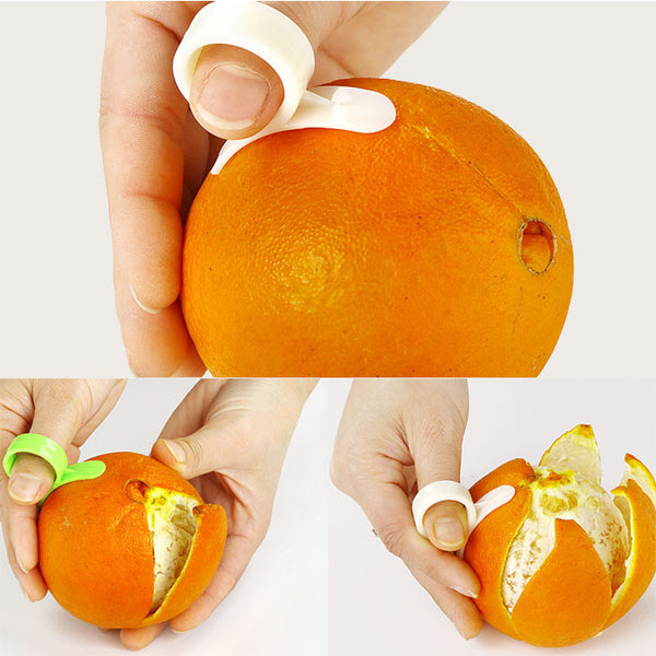 Peeler Parer Finger Type Open Orange