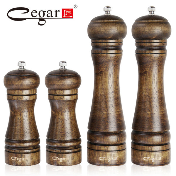 Wood Pepper Spice Mill Grinder Set Handheld