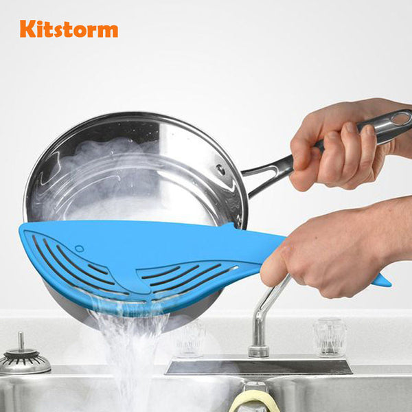 Creative Whale Shaped Plastic Pot Strainer
